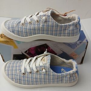 Roxy Kids Bayshore Plus- 405 Open Blue/Blue   Sneakers Size 6 New $40
